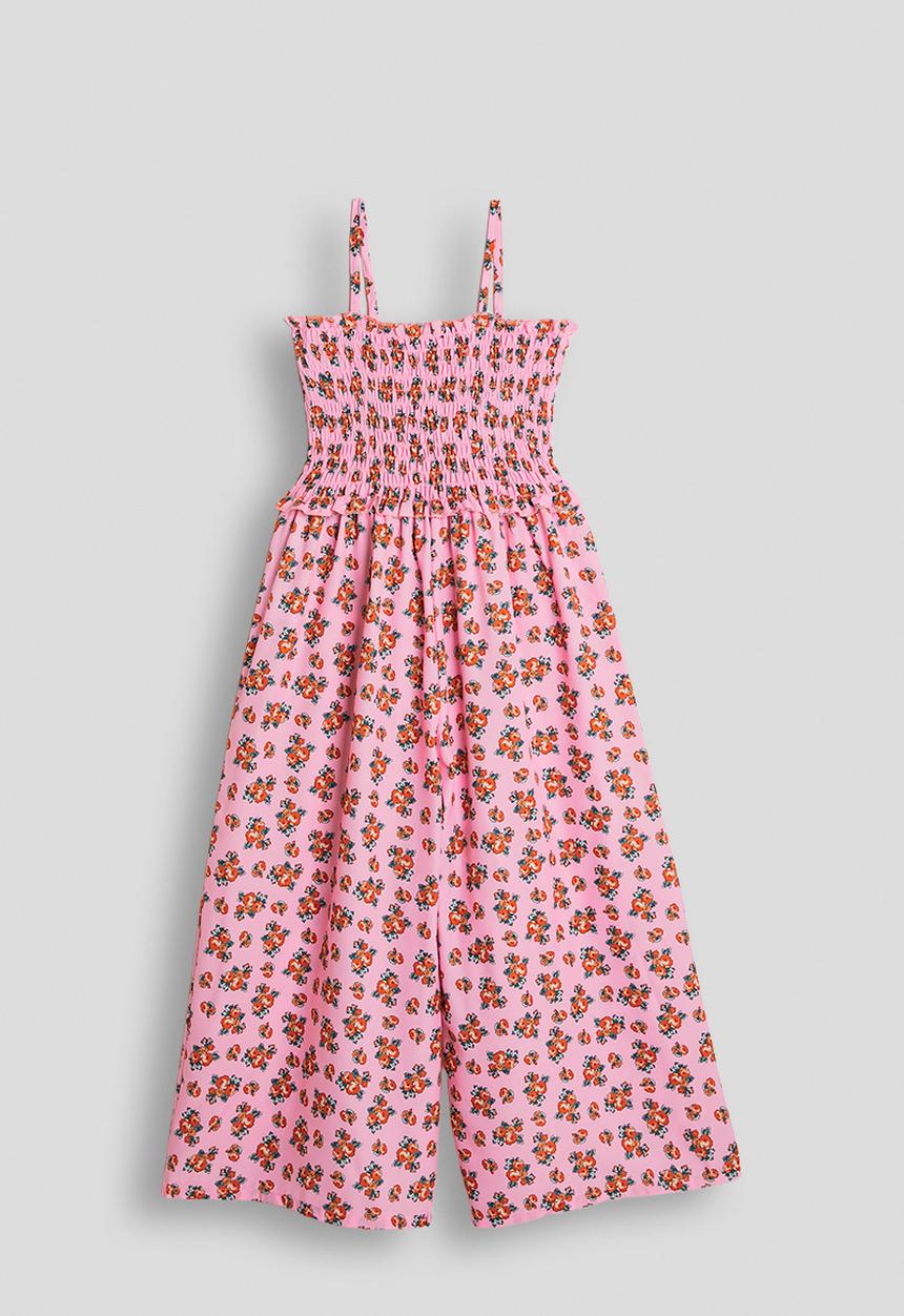 Pop Candy - Shirred bodice jumpsuit - pink/floral aop