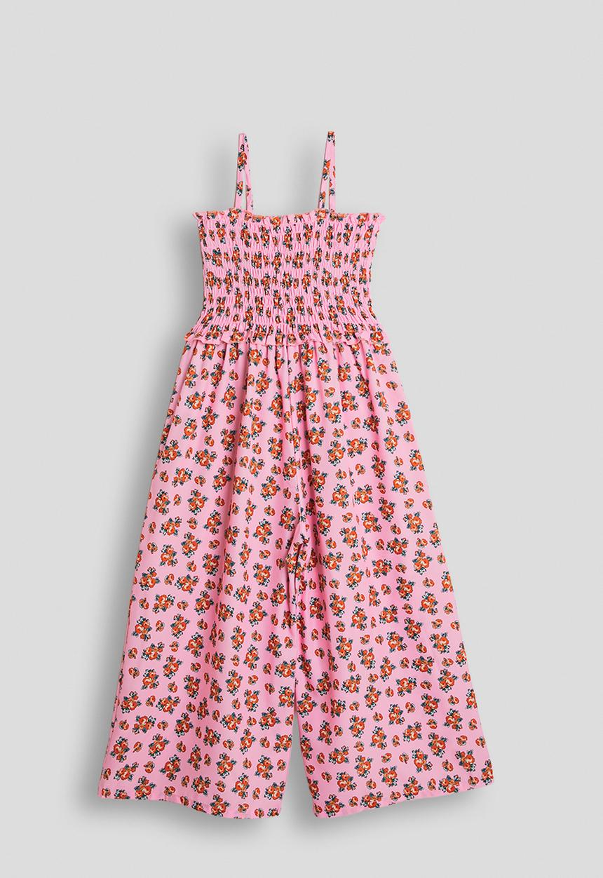 Pop Candy - Shirred bodice jumpsuit - pink/floral aop