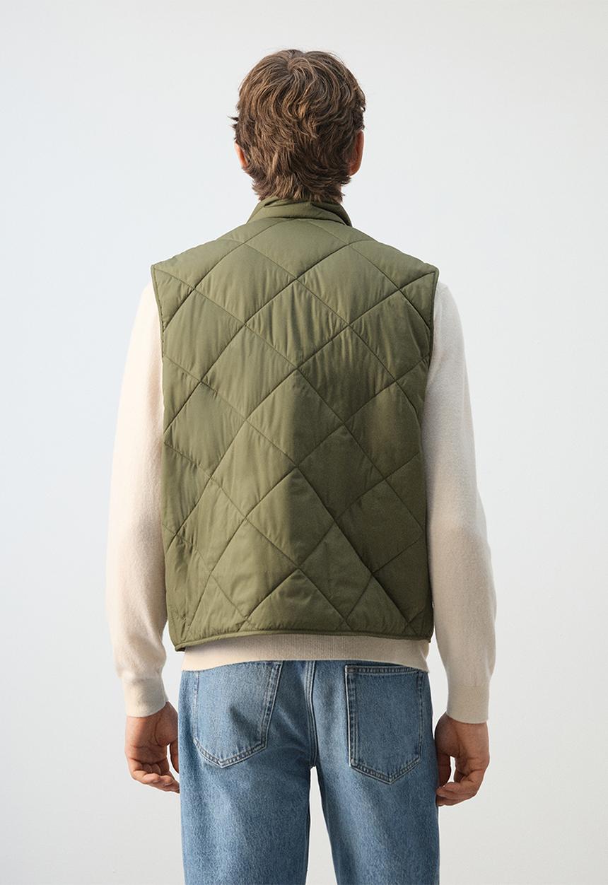 MANGO - Outer Vest Hugo - Dark Green