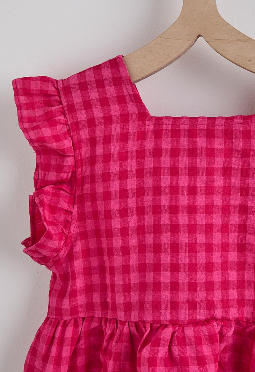 Pop Candy - Peplum blouse & shorts - cerise