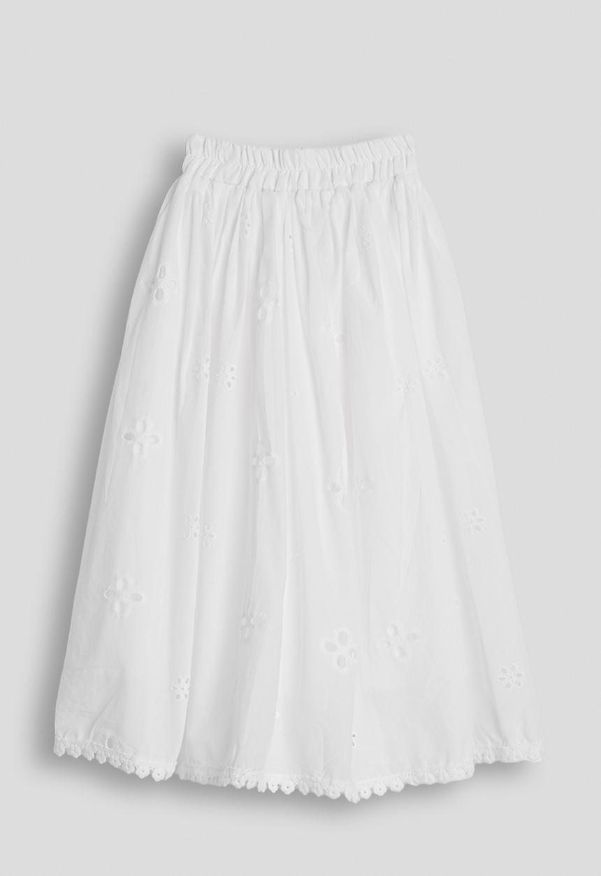 Pop Candy - Scalloped hem skirt - white