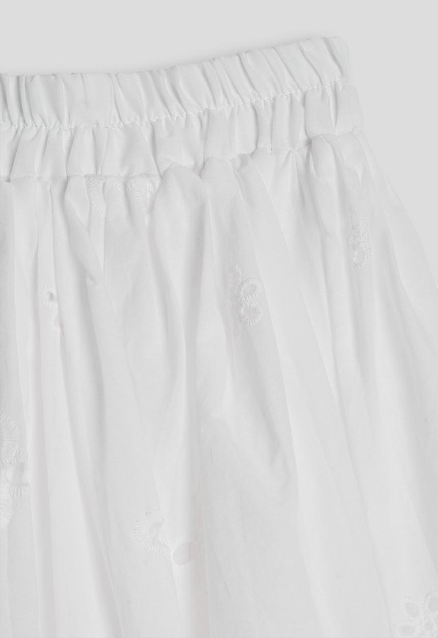 Pop Candy - Scalloped hem skirt - white
