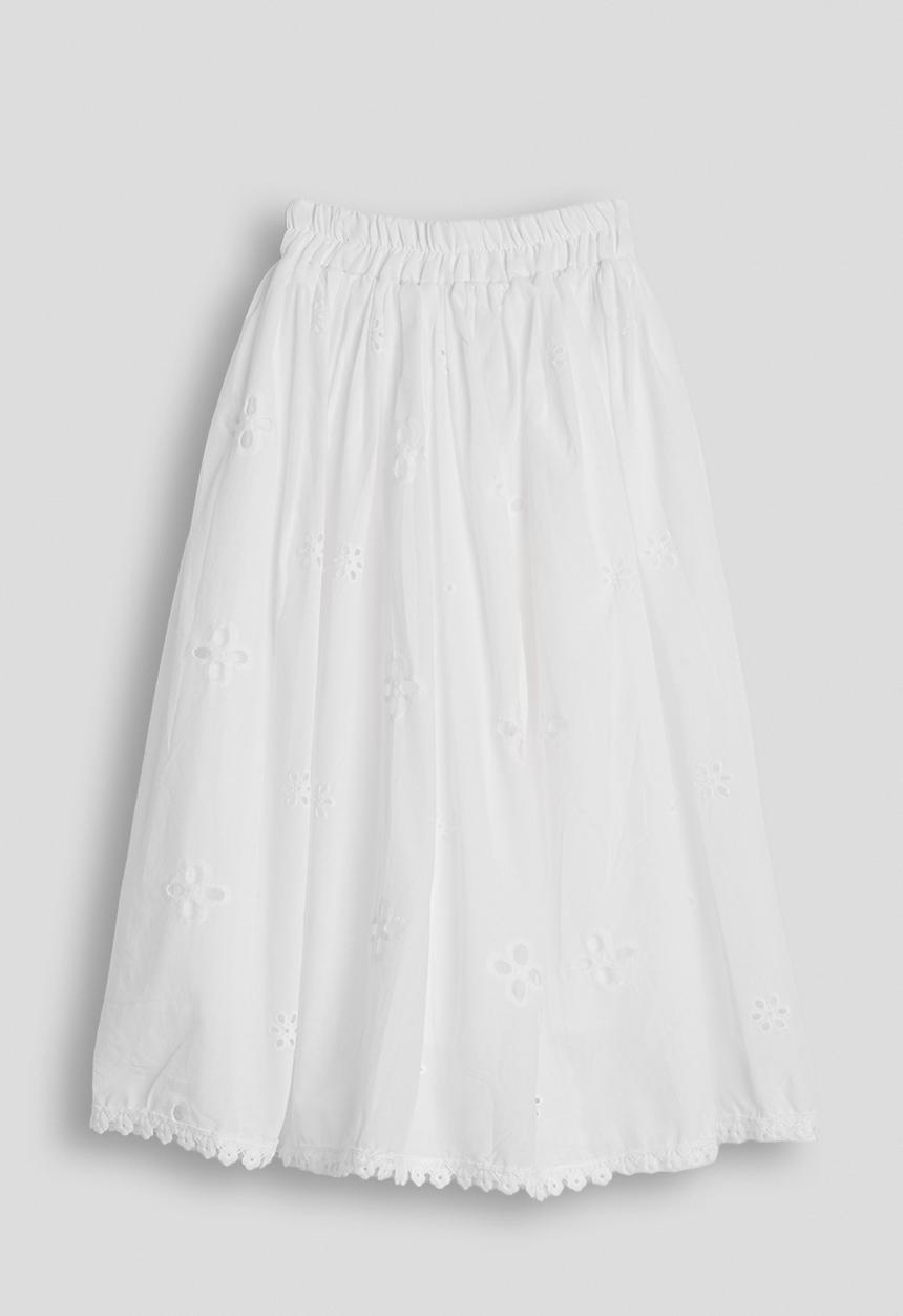 Pop Candy - Scalloped hem skirt - white