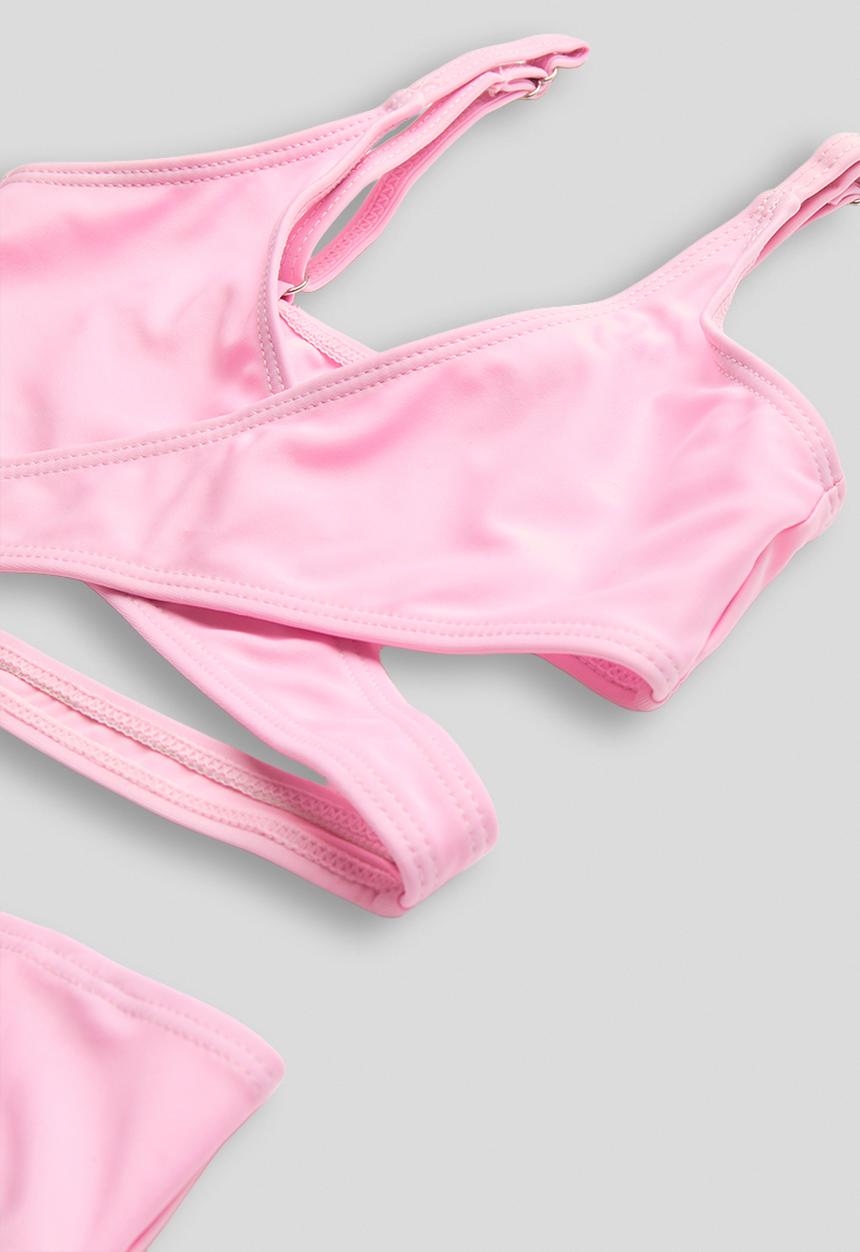 Pop Candy - Bikini and ruched skirt set - pink/aop
