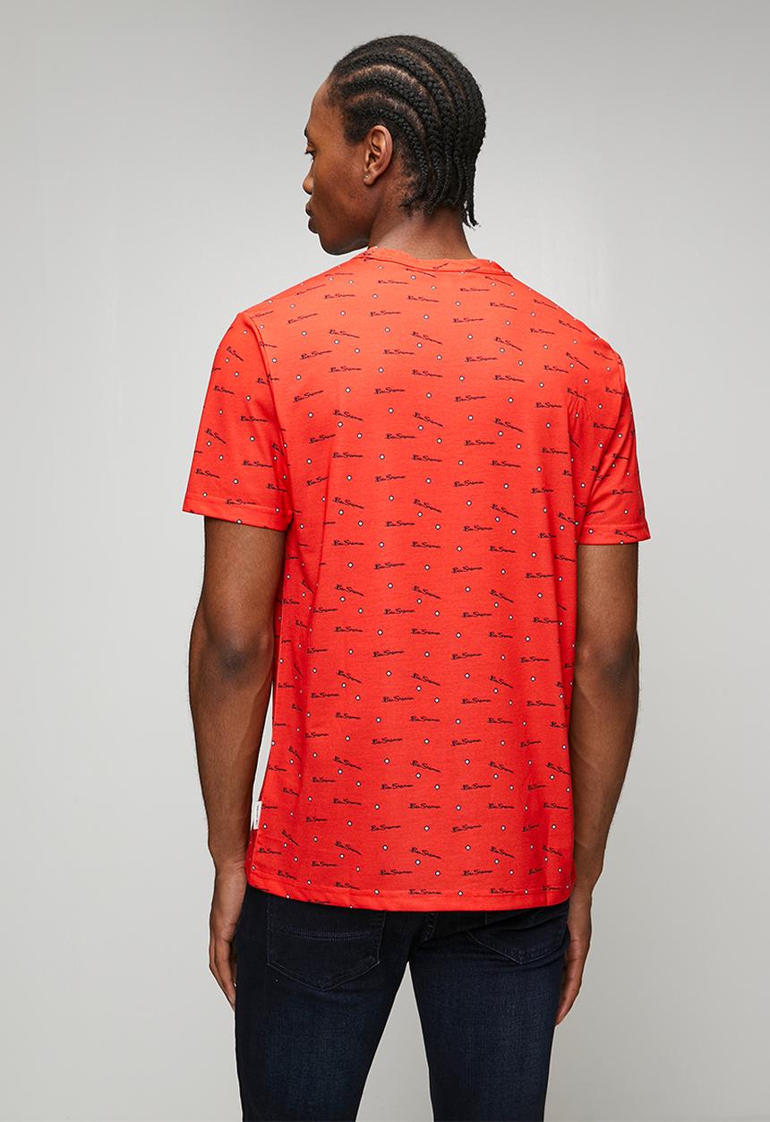 Ben Sherman - Ben Tar Aop Tee Shirt - Red