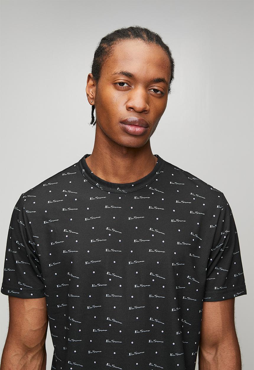 Ben Sherman - Ben Tar Aop Tee Shirt - Black