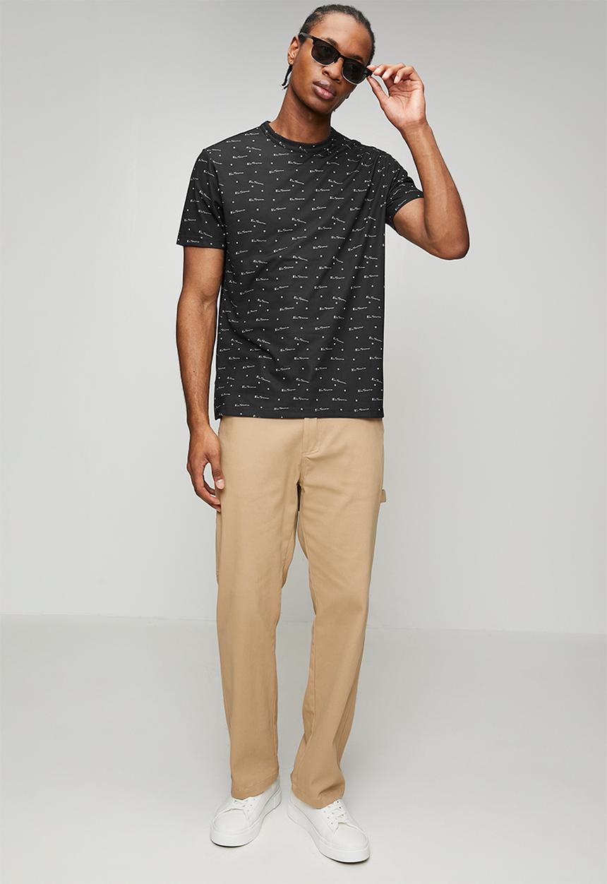 Ben Sherman - Ben Tar Aop Tee Shirt - Black