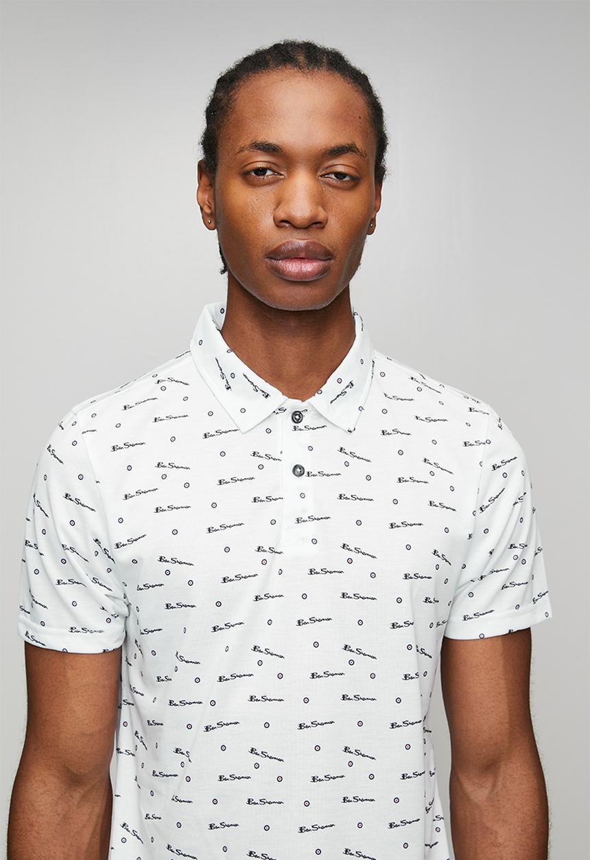 Ben Sherman - Ben Tar Aop Polo - White