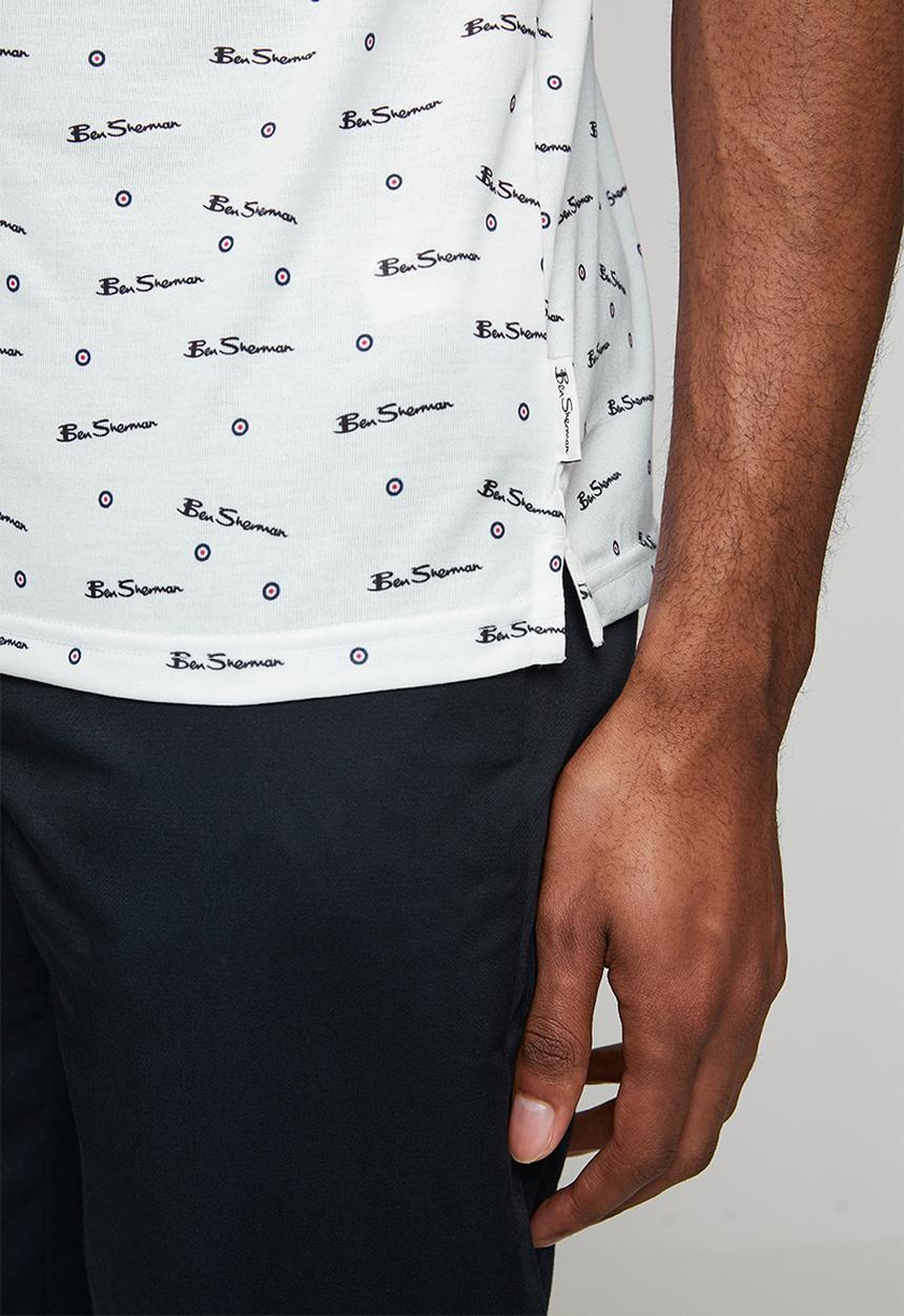 Ben Sherman - Ben Tar Aop Polo - White