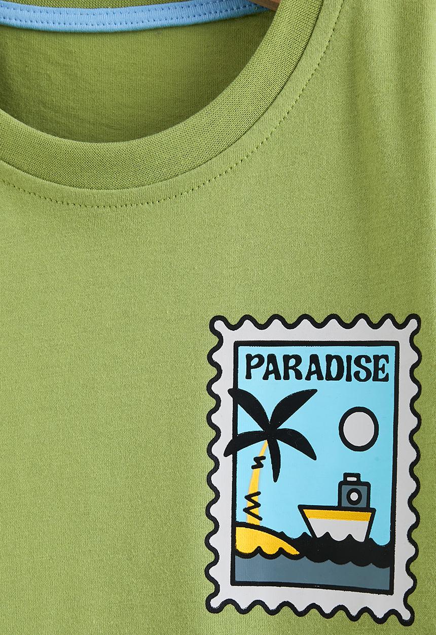 Pop Candy - Slogan tee and shorts - chartreuse