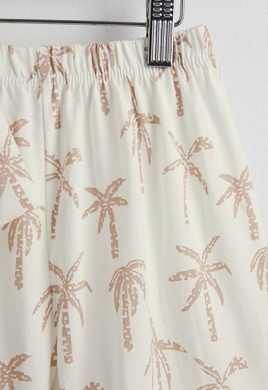 Pop Candy - Palm tree aop - white & stone