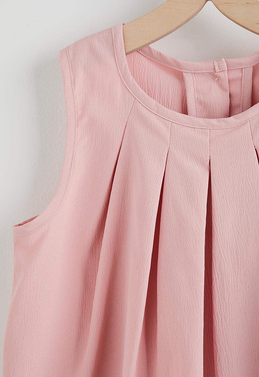 Pop Candy - Pleated blouse & shorts - pink