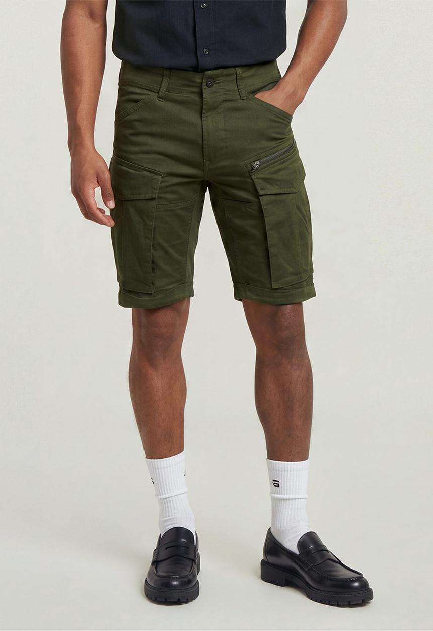 G-STAR - Rovic Zip Regular Short - Dk Bronze Green