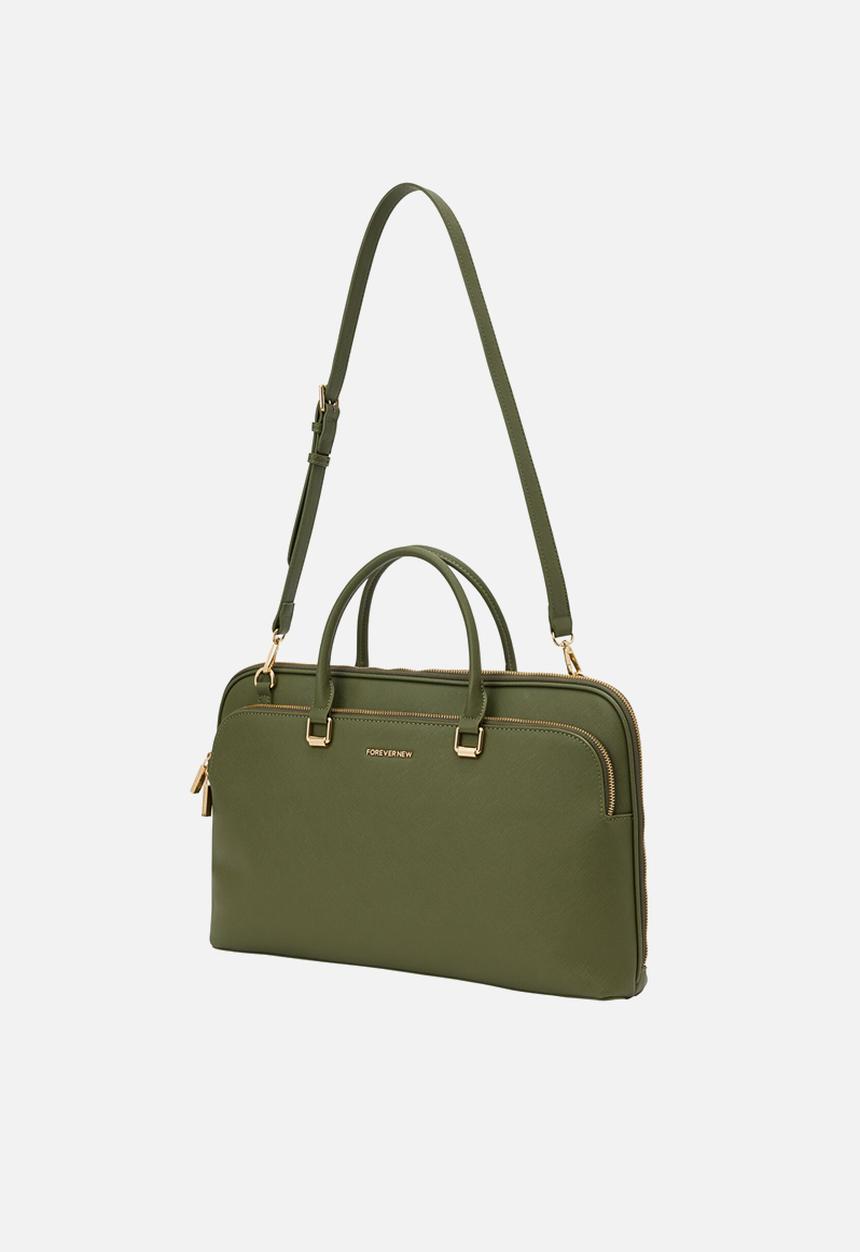 Forever New - Anita slimline laptop bag in olive