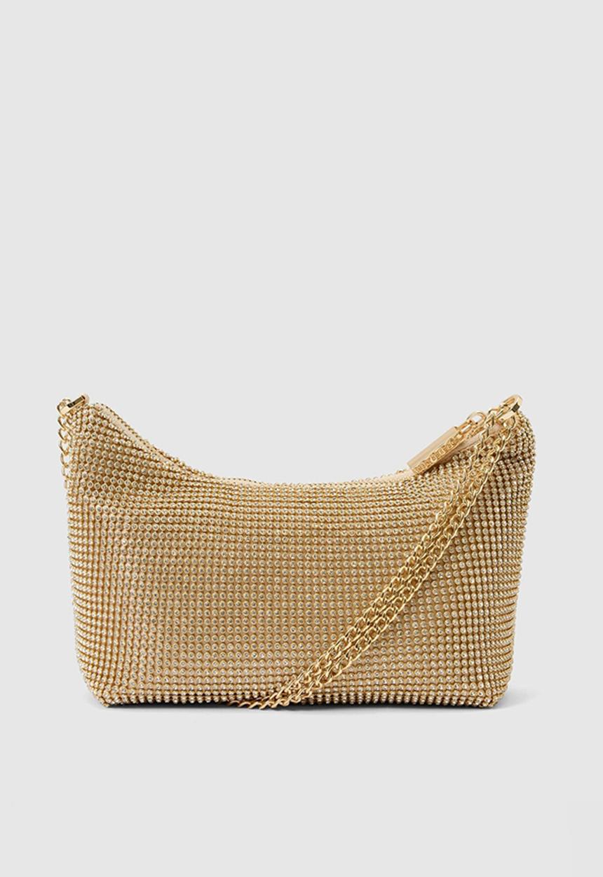 Forever New - Paloma Curve Clutch in Gold