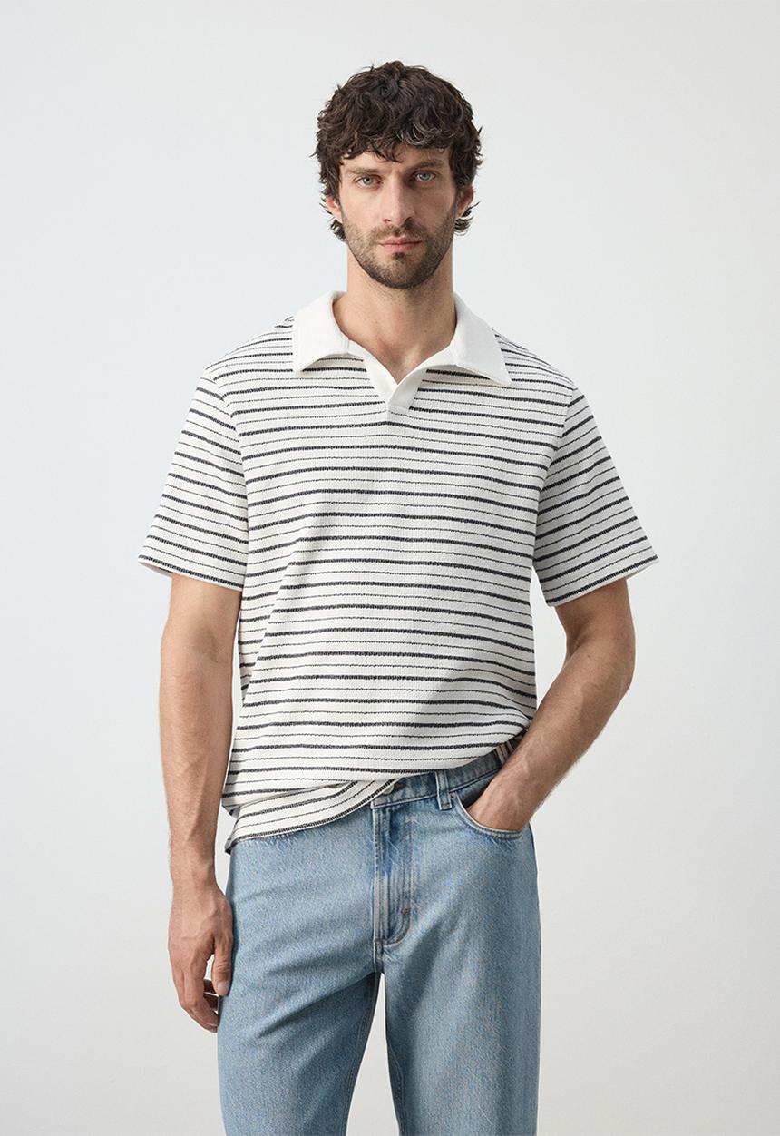 MANGO - Poloshirt Begur - Offwhite