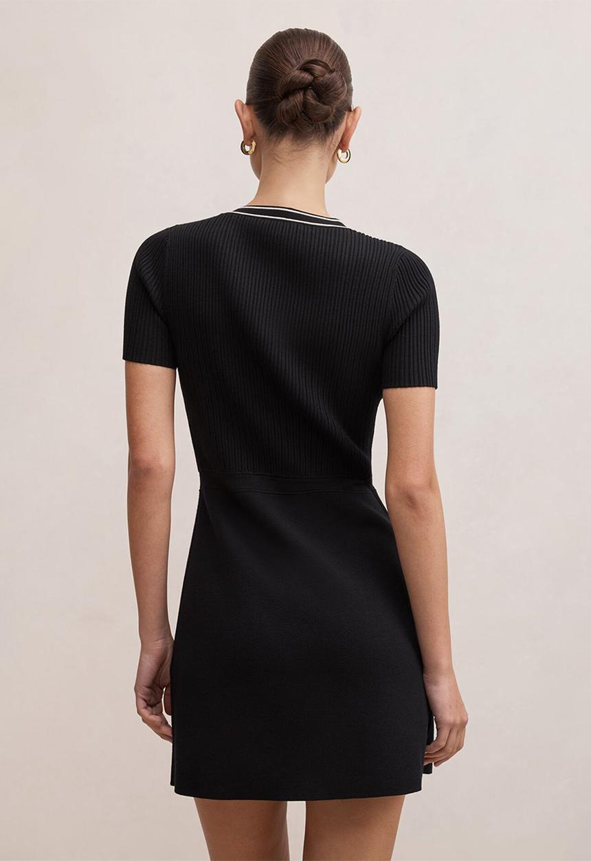 Forever New - Isobella tipped knit mini dress in mono