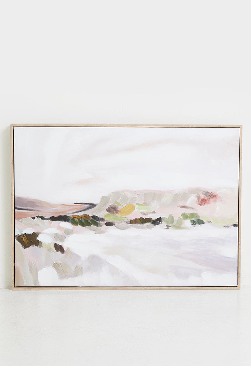 Sixth Floor - Hills Framed Wall Art - Natural