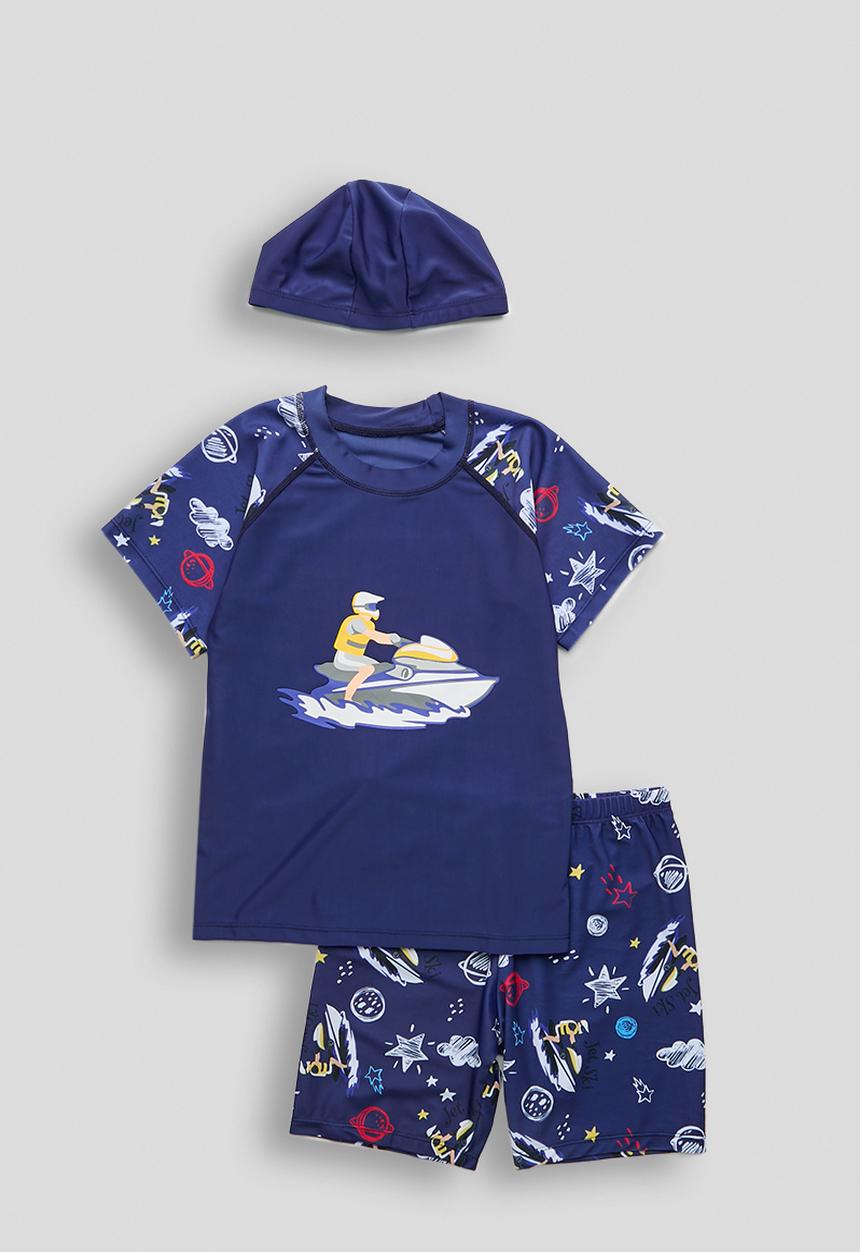 Pop Candy - Rash vest and board shorts -  navy/aop