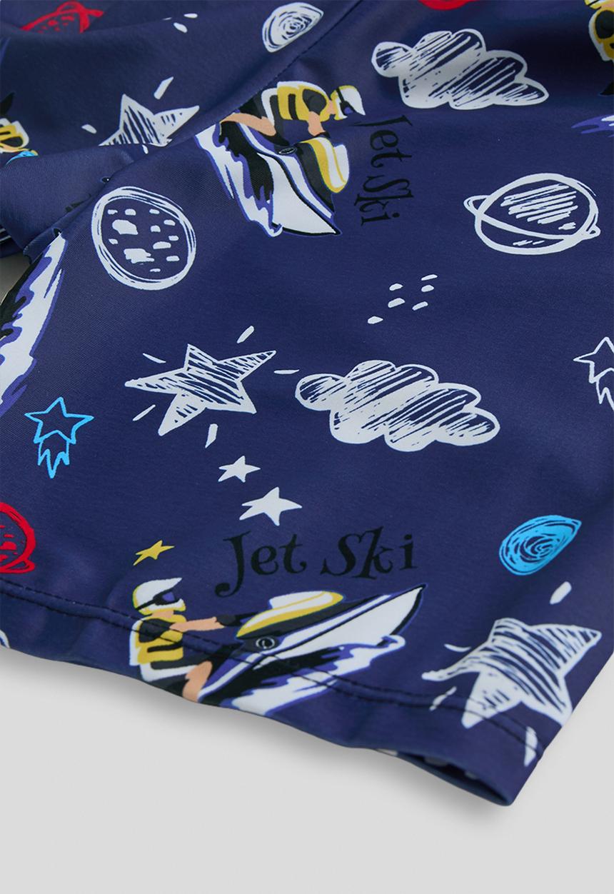 Pop Candy - Rash vest and board shorts -  navy/aop