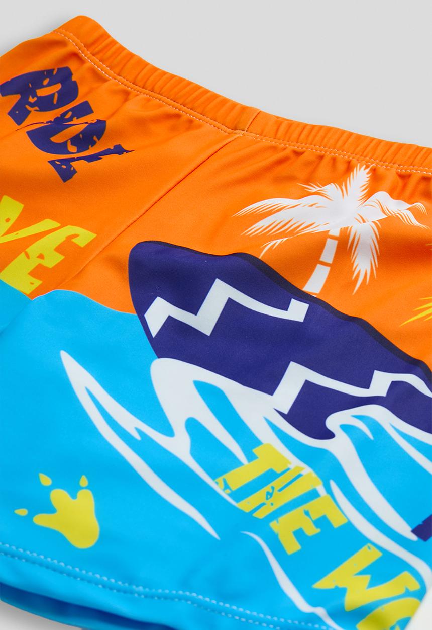 Pop Candy - Rash vest and board shorts and swim cap -  multi/aop