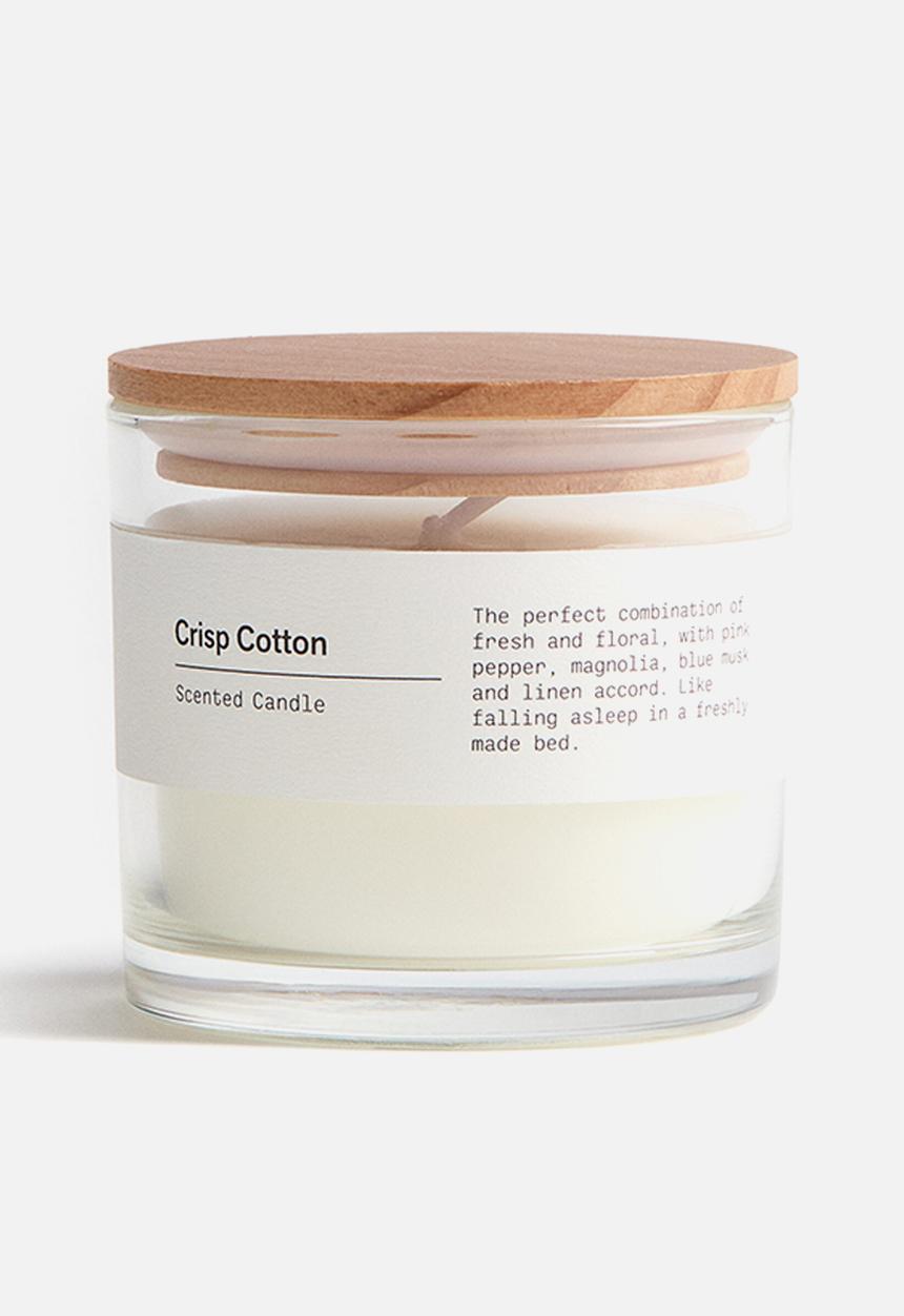 H&M - Scented candle in glass holder - crisp cotton