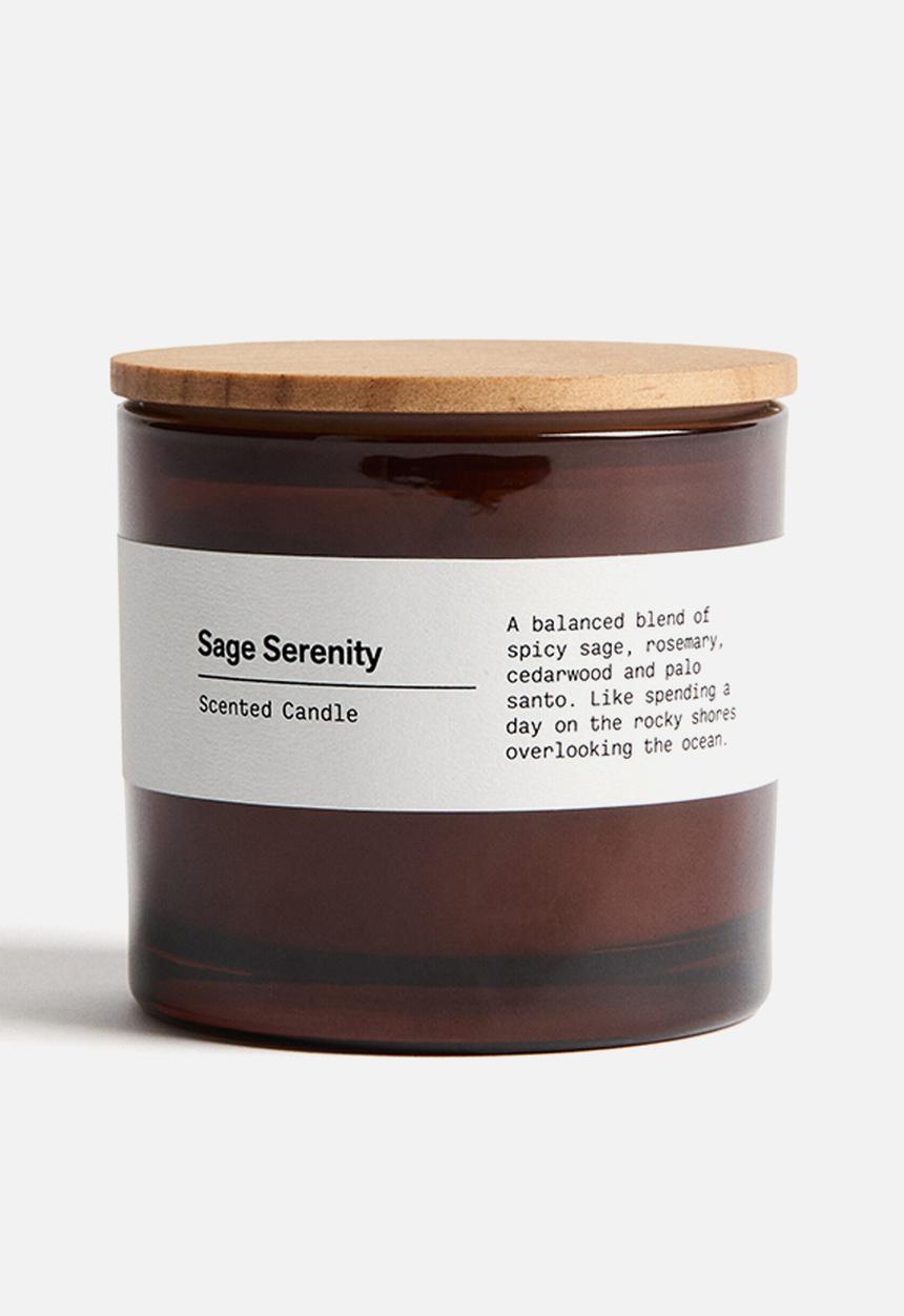 H&M - Scented candle in glass holder - sage serenity