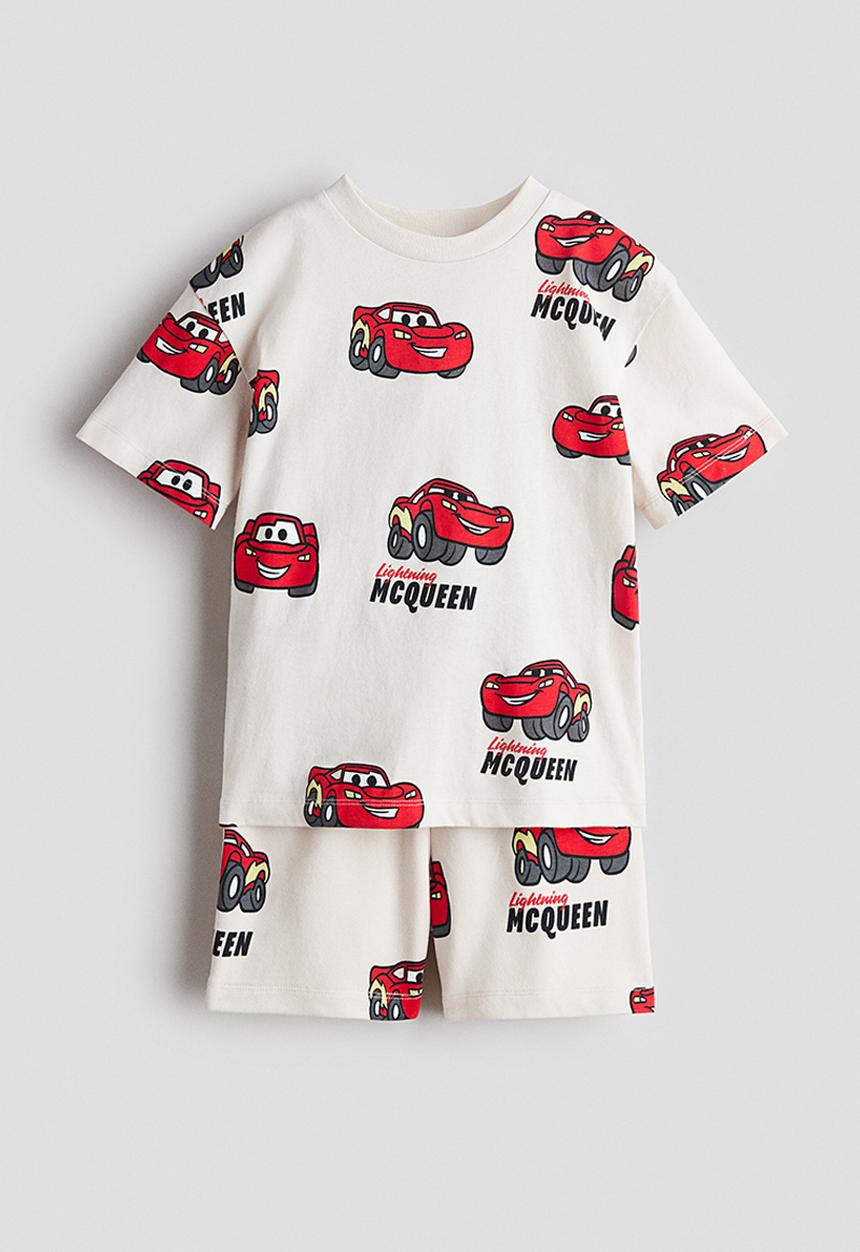 H&M - 2 Piece printed set - cream/cars