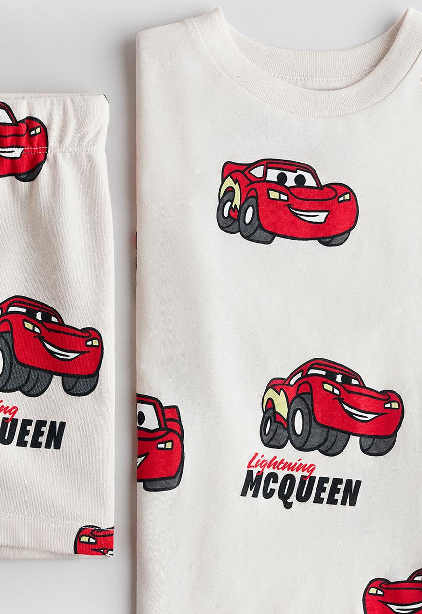 H&M - 2 Piece printed set - cream/cars