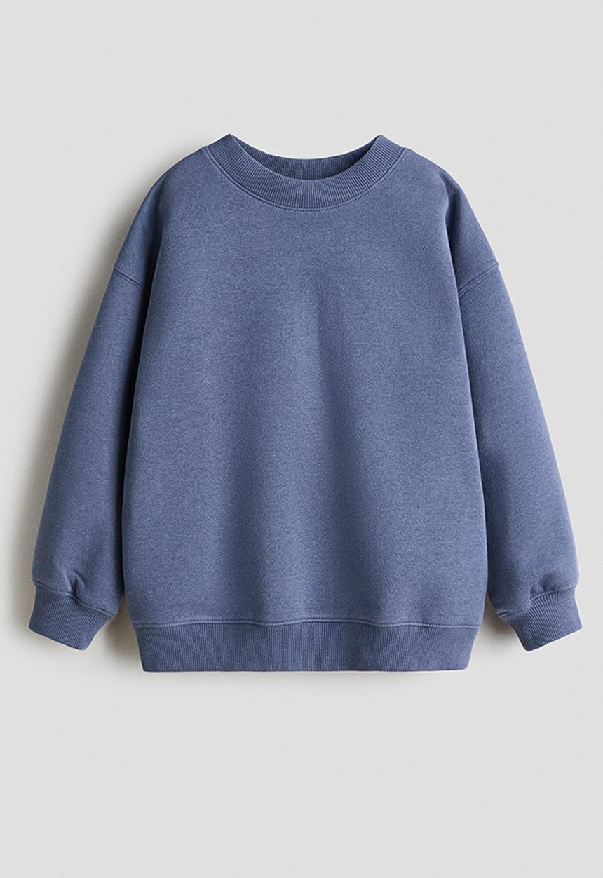 H&M - Oversized brushed-inside sweatshirt - dusty blue