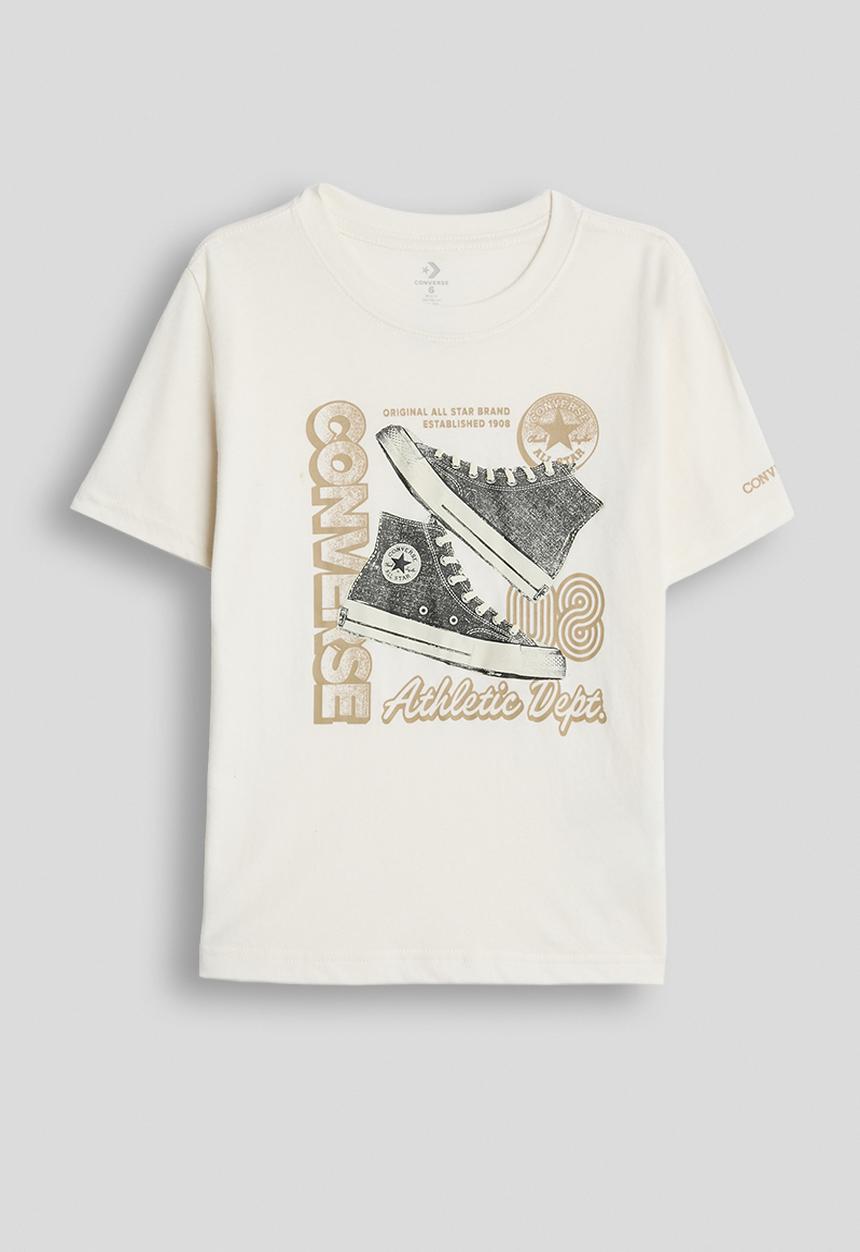 Converse - Cnvb Stacked Cnv Shoe Gfx Tee - Egret
