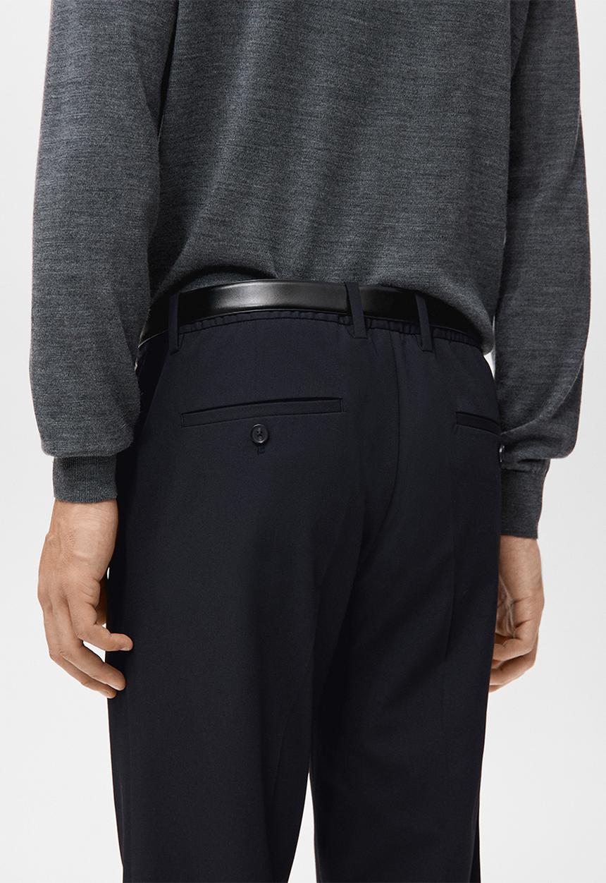 MANGO - Trouser Sbarna - Navy