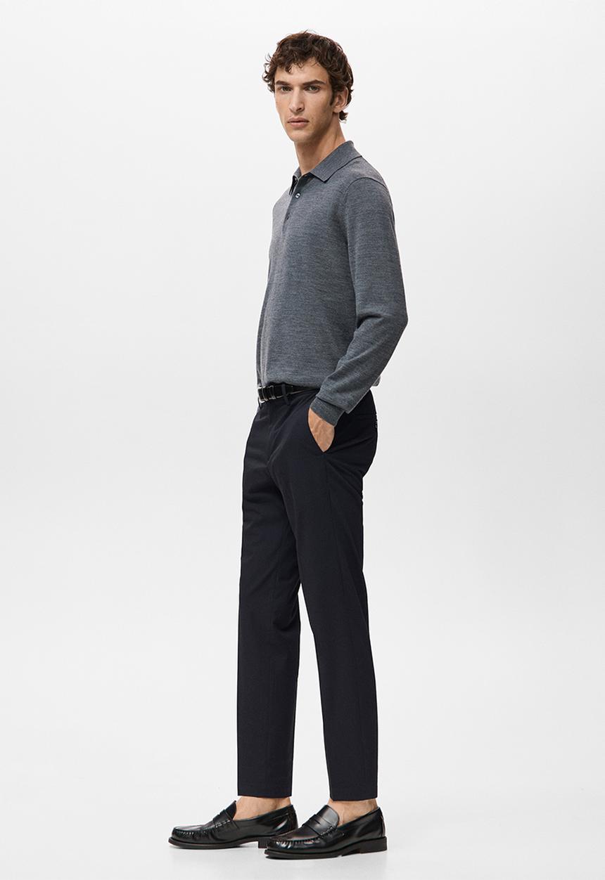 MANGO - Trouser Sbarna - Navy