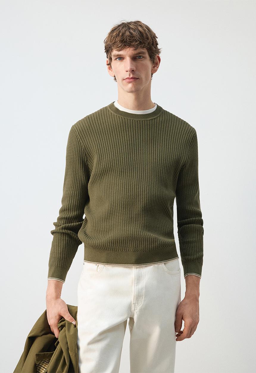 MANGO - Sweater Warrior - Dark Green