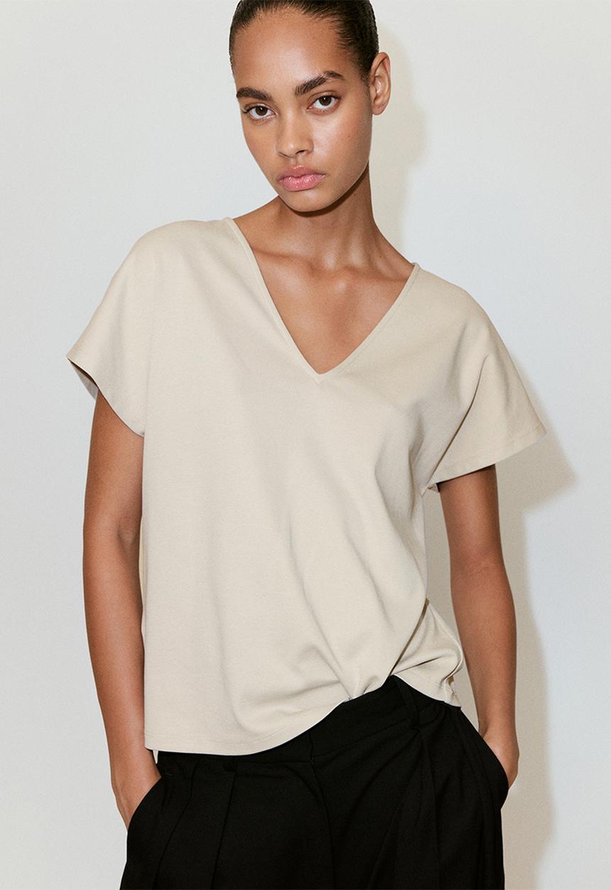 MANGO - T-shirt sevipi - light/pastel gray
