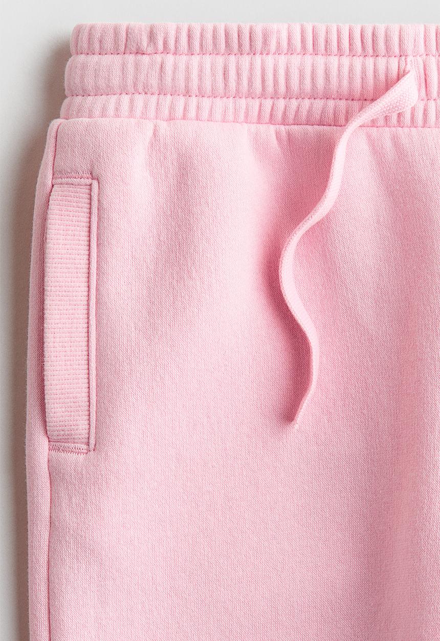 H&M - Wide brushed-inside joggers - light pink