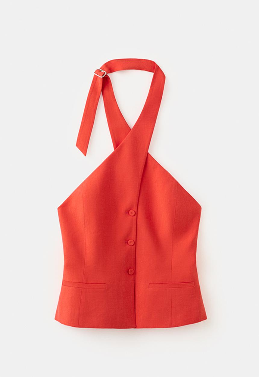 MANGO - Vest peach - light/pastel orange