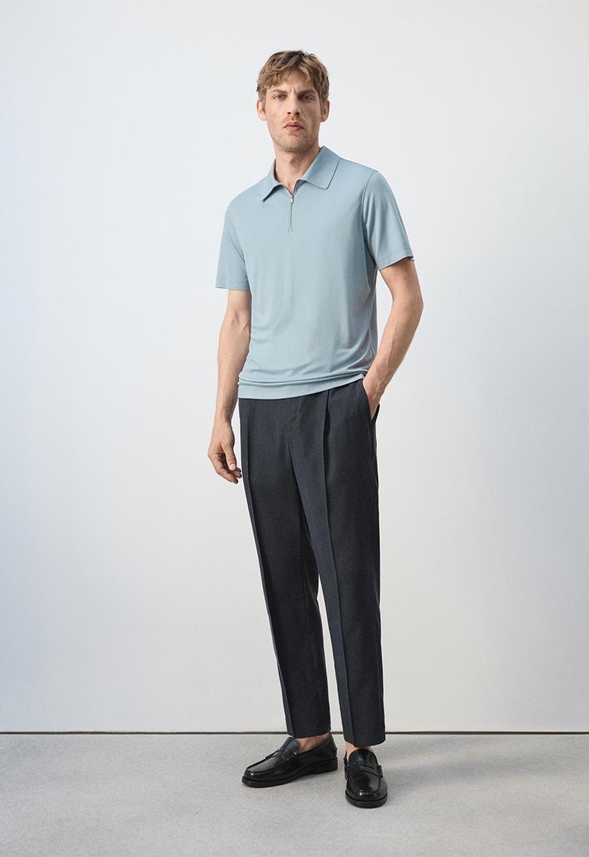 MANGO - Poloshirt Carlez - Sky Blue