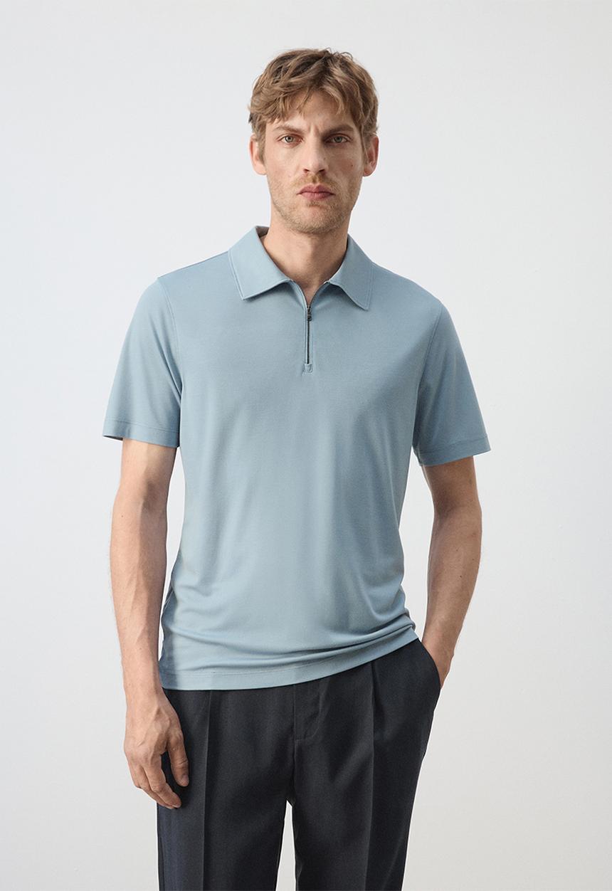 MANGO - Poloshirt Carlez - Sky Blue