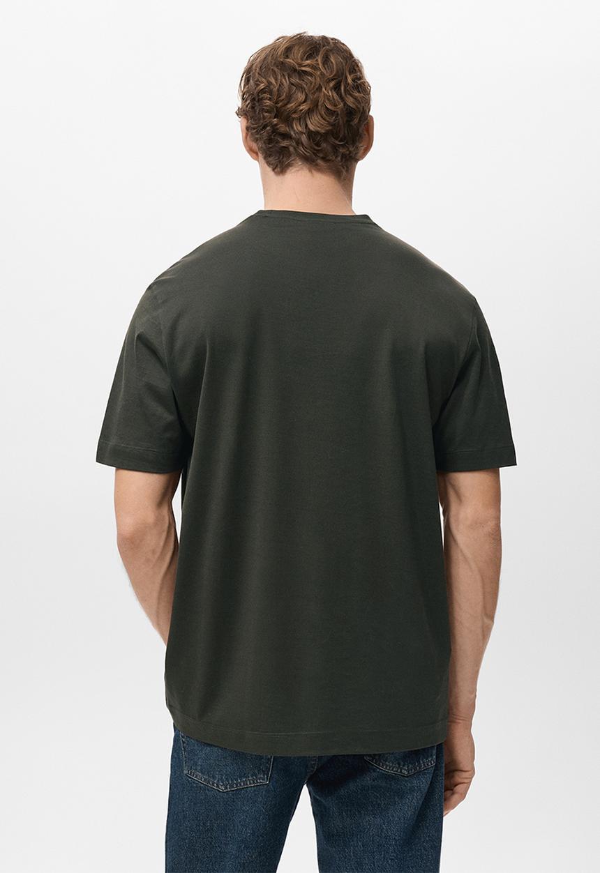 MANGO - T-Shirt Bellow - Dark Brown