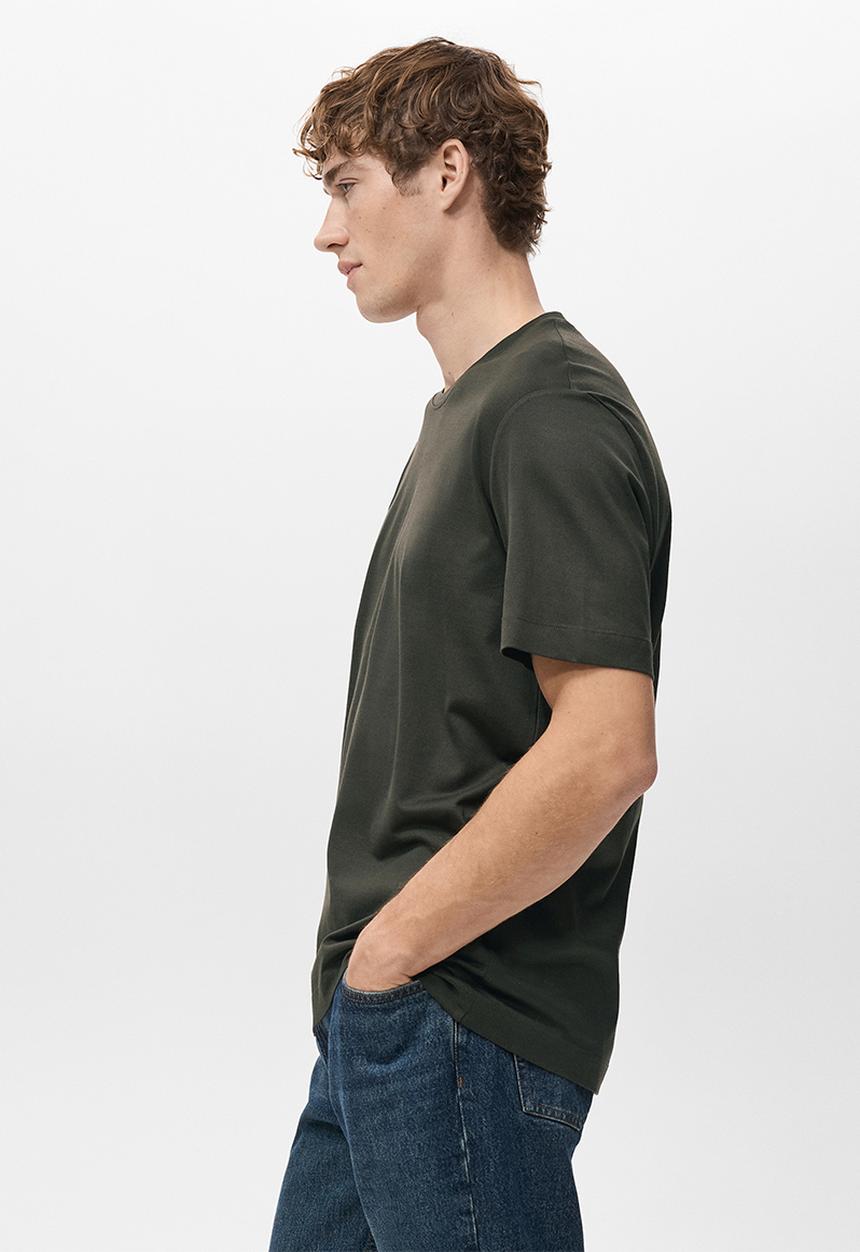 MANGO - T-Shirt Bellow - Dark Brown