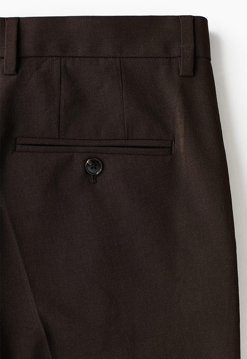 H&M - Slim fit tailored trousers - dark brown