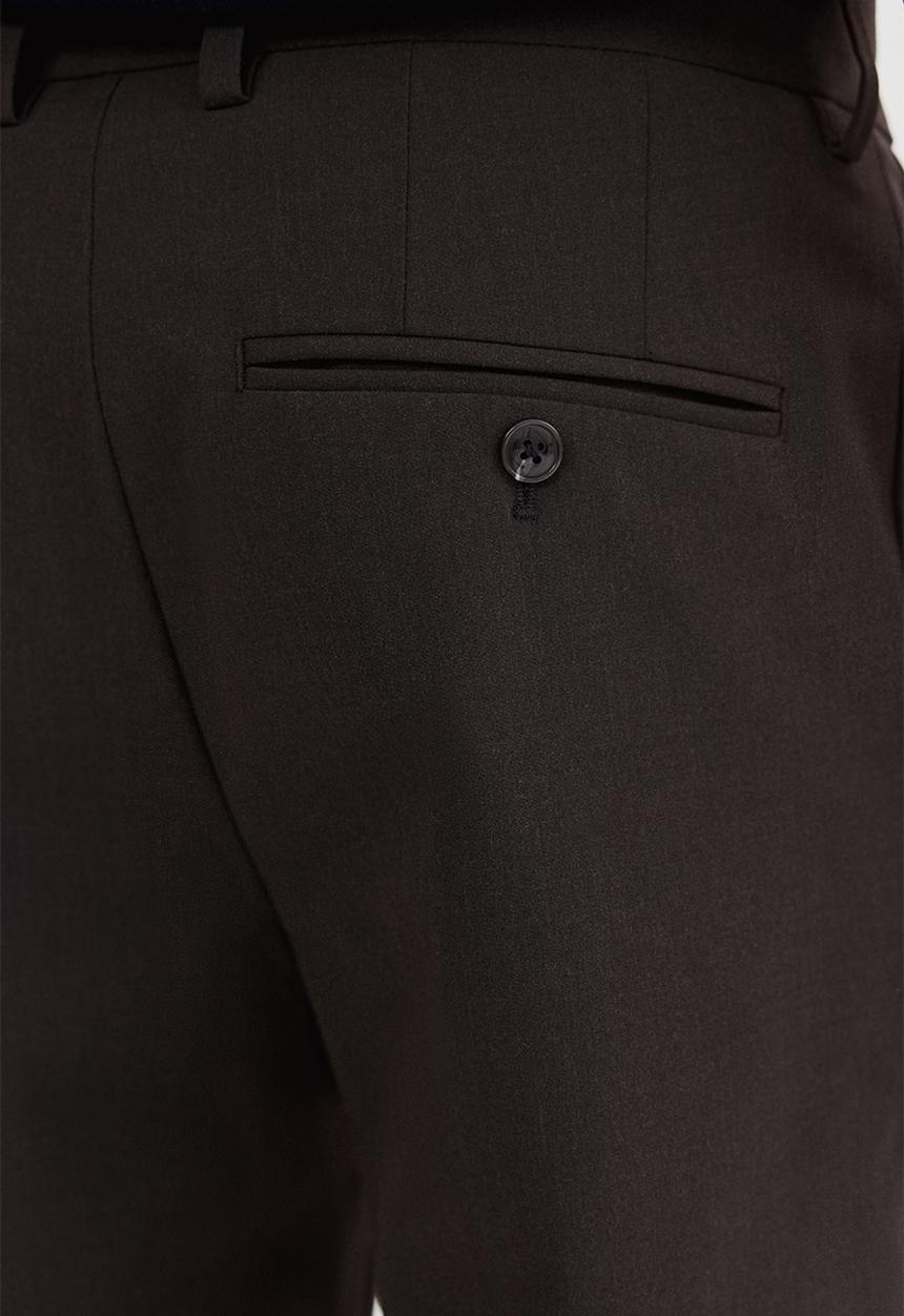 H&M - Slim fit tailored trousers - dark brown