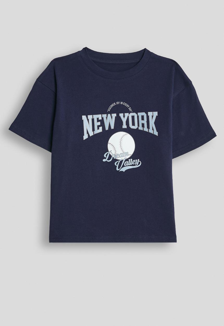 Pop Candy - Slogan crew neck tee - navy