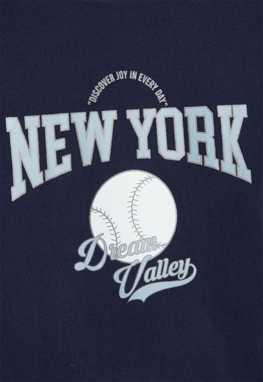 Pop Candy - Slogan crew neck tee - navy