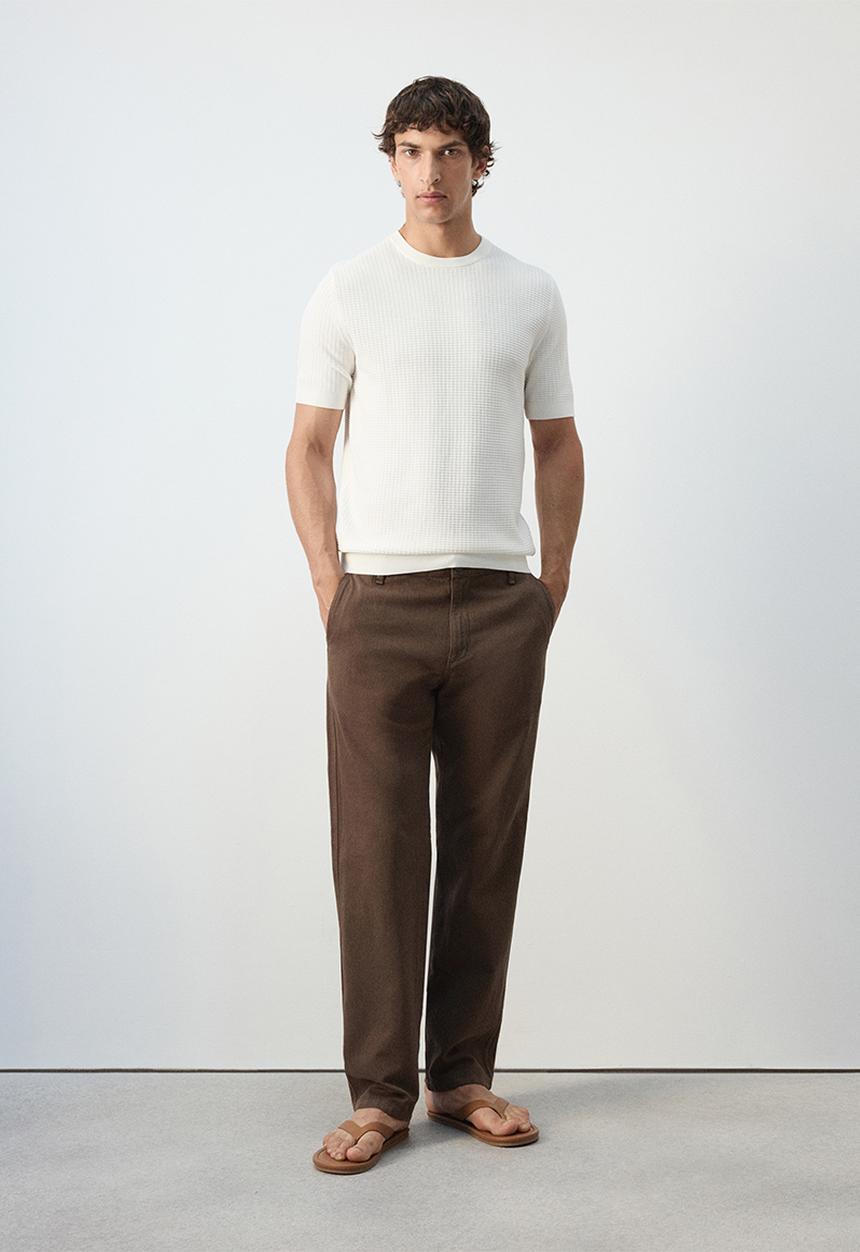 MANGO - T-Shirt Fluid - Off white