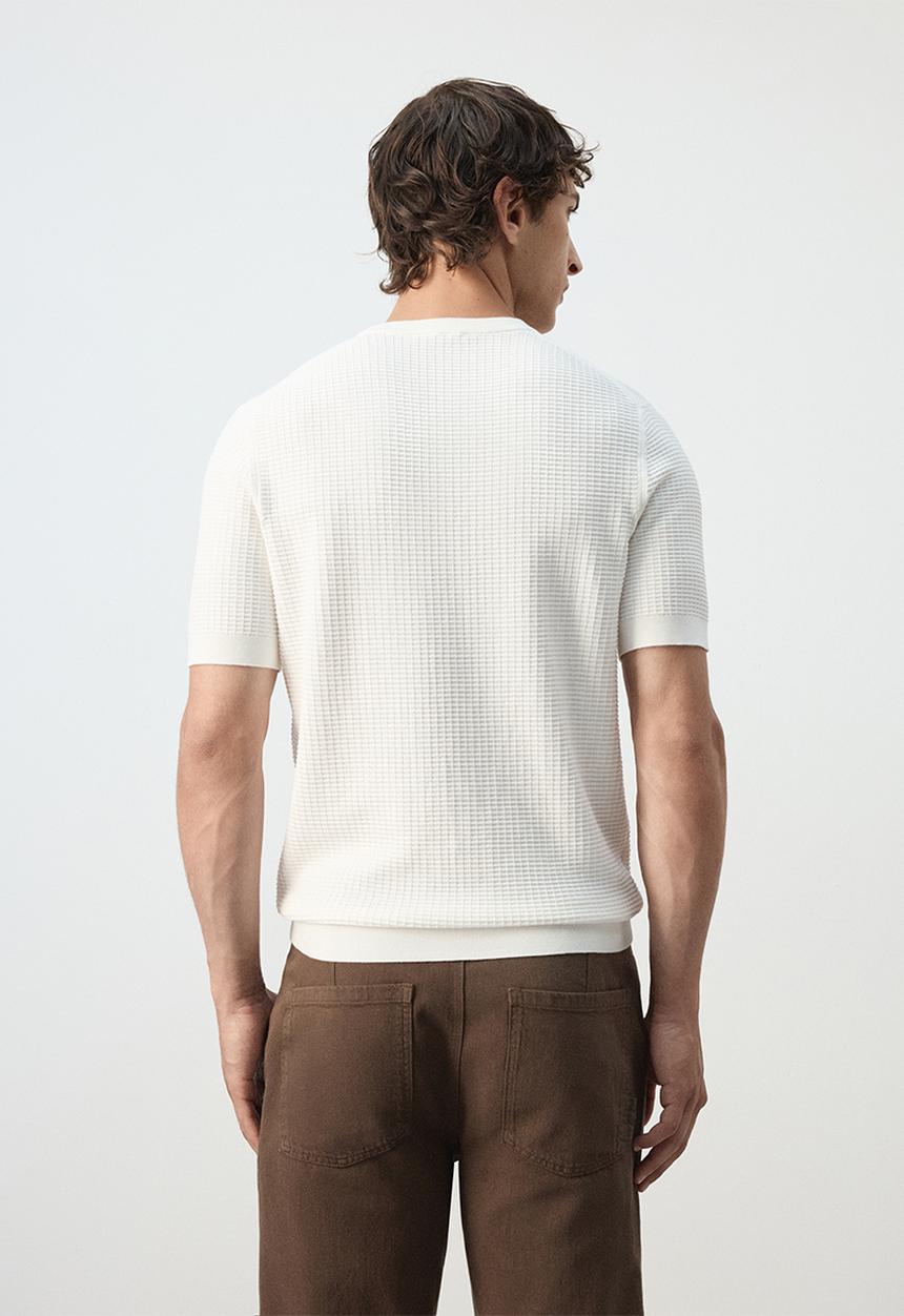 MANGO - T-Shirt Fluid - Off white