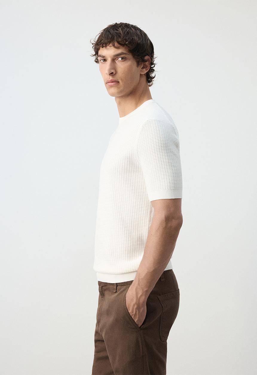 MANGO - T-Shirt Fluid - Off white