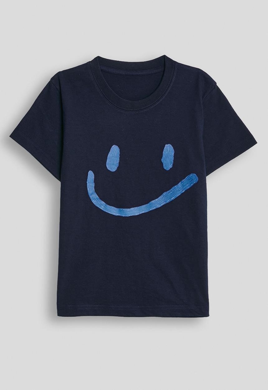 Pop Candy - Smiley placement tee - navy