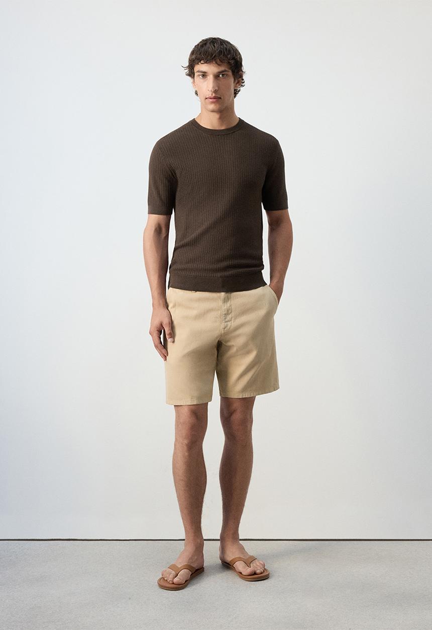 MANGO - T-Shirt Fluid - Brown